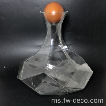 Set Decanter Wain Kaca Multi-Side Custom Custom